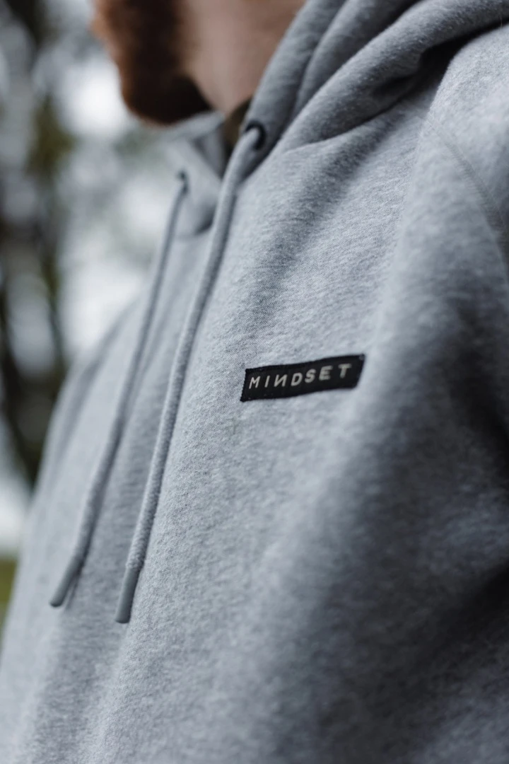 Korda Mindset Patch Hoodie - Heather Grey