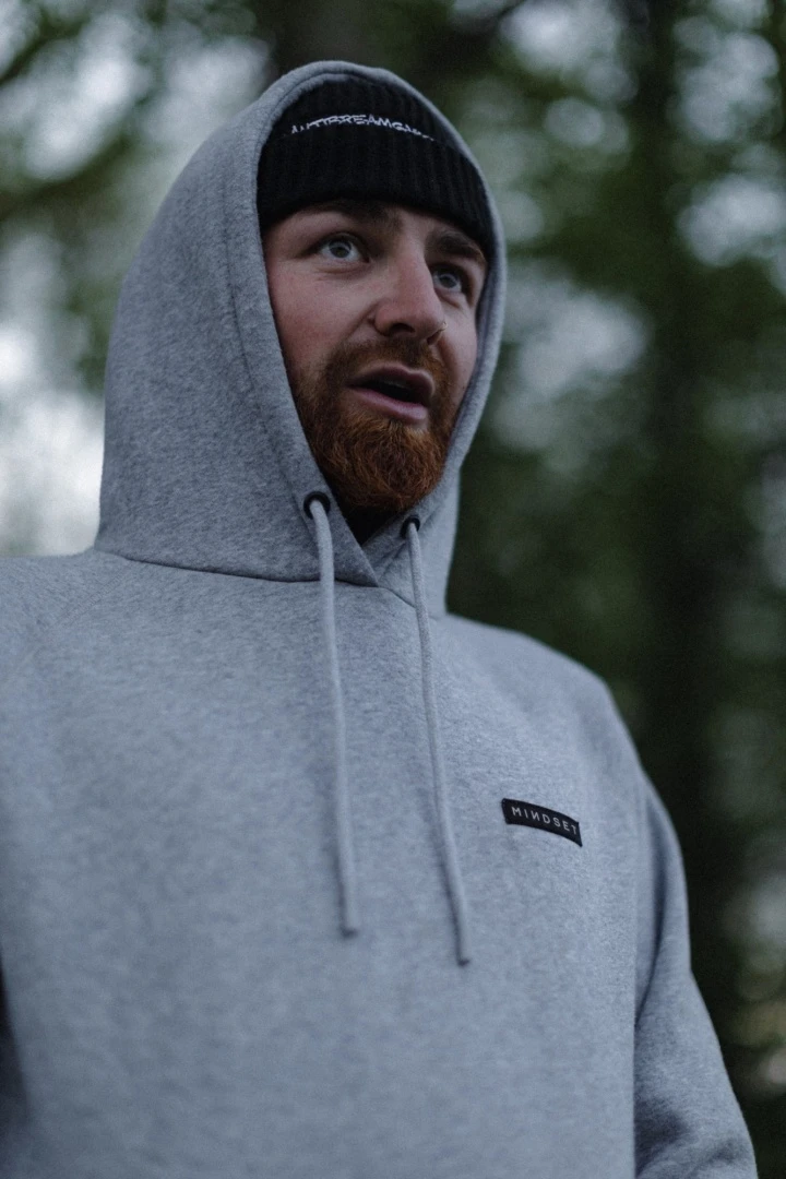 Korda Mindset Patch Hoodie - Heather Grey