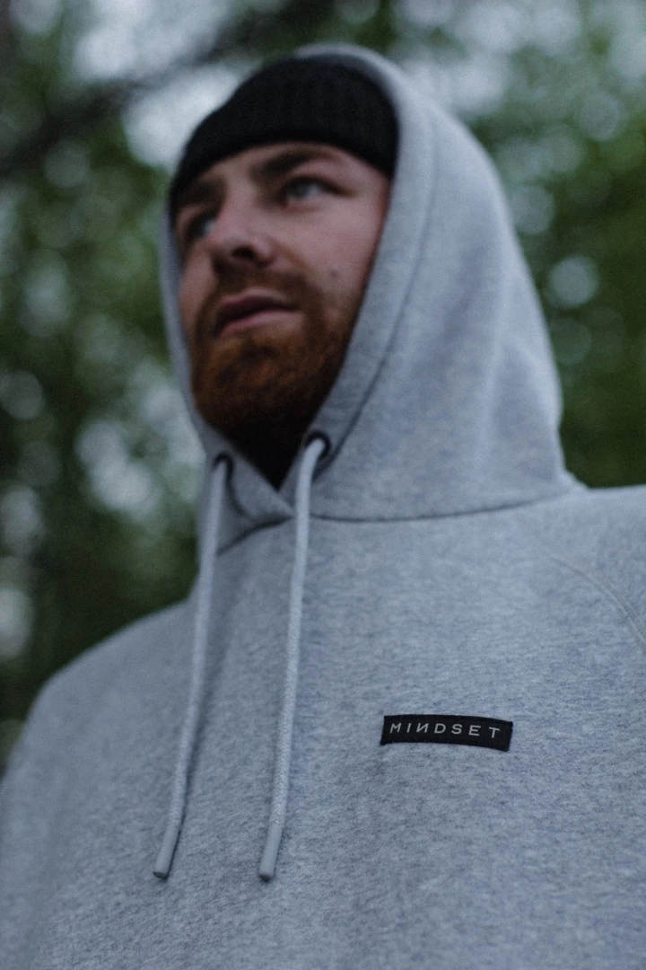 Korda Mindset Patch Hoodie - Heather Grey