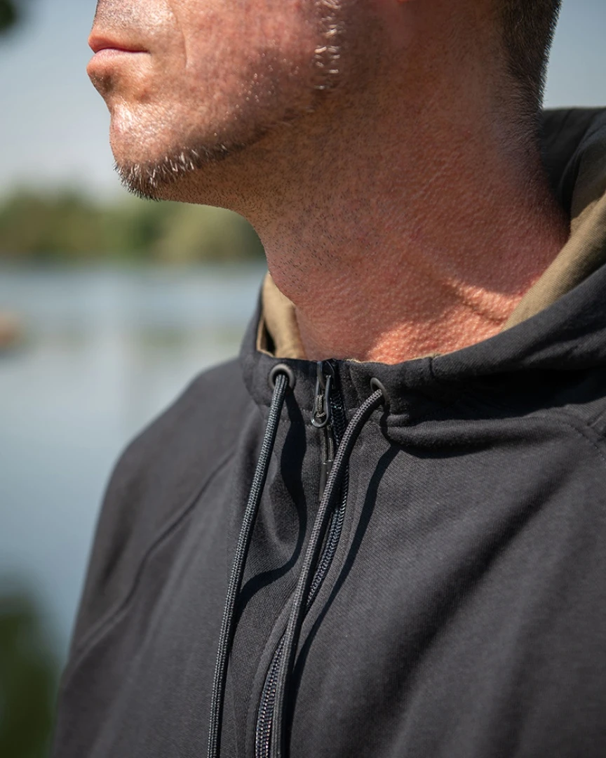 Fox Collection Zipped Hoody - Black