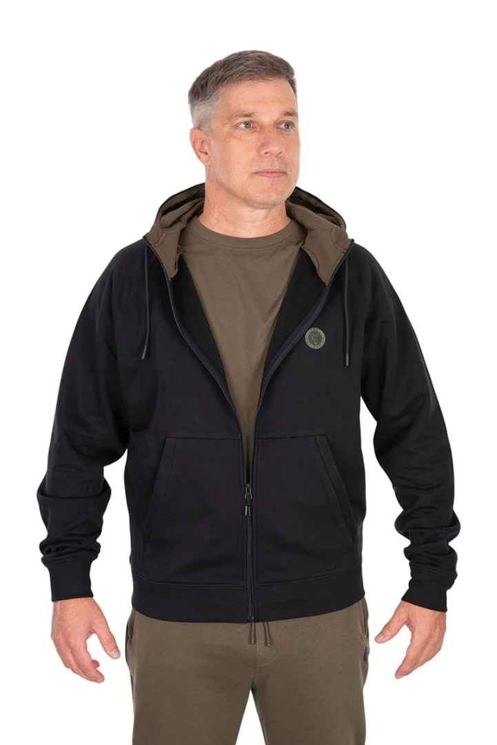 Fox Collection Zipped Hoody - Black