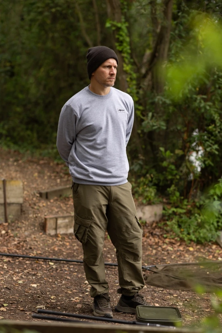 Korda Patch Crewneck - Heather Grey S
